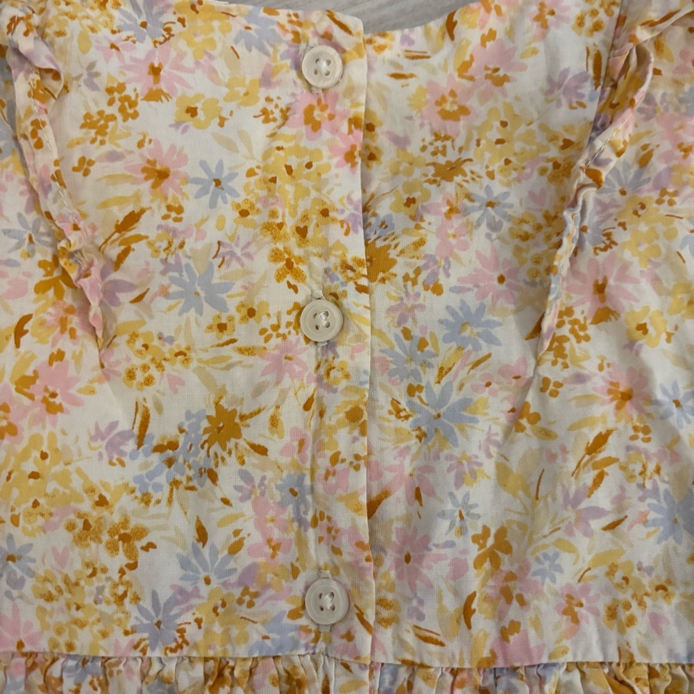 OshKosh B'gosh Floral Toddler Dress in Yellow and Pink 3T Spring Summer Easter - Picture 4 of 8